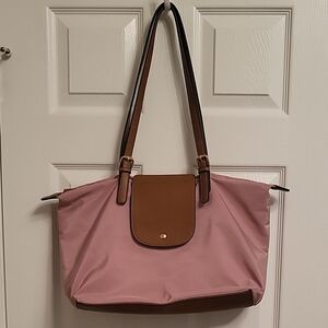 Pink and Brown Women's Tote Bag
